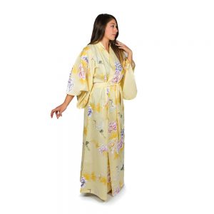 yellow womens kimono