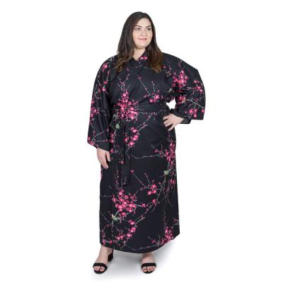 black cherry blossom yukata for women