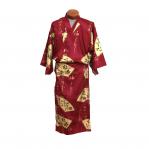 men's Japanese red kimono with golden fans