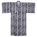 navy yukata robe for men