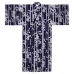 Men's navy dragon yukata robe