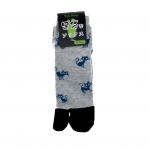 gray tabi socks with cat print for women