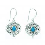 turquoise sterling silver dangle earrings