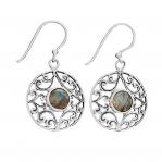 sterling silver dangle earring with labradorite