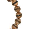 striped agate mala bead