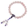 mala bracelet with natural rose quartz crystal beads