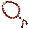 red agate wrist mala