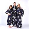 Japanese cotton yukata robe for men and women