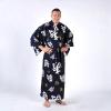 mens cotton yukata robe for lounging