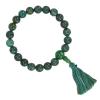 wrist mala with azurite and malachite mala beads