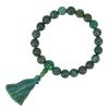 green and blue azurite and malachite wrist mala bracelet