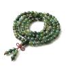 moss agate mala bead necklace with 108 mala