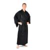 traditional Japanese kimono in black cotton broadcloth