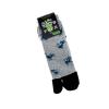 toe socks for women in gray and black with cat design