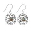 sterling silver dangle earring with labradorite