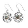 labradorite drop earrings in sterling silver